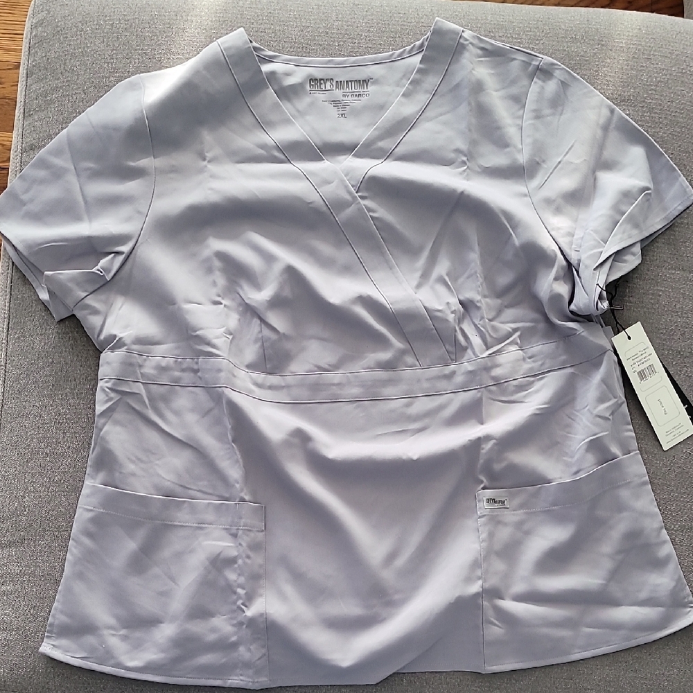 Grey's Anatomy Women's Blouse - Soft Gray 2XL